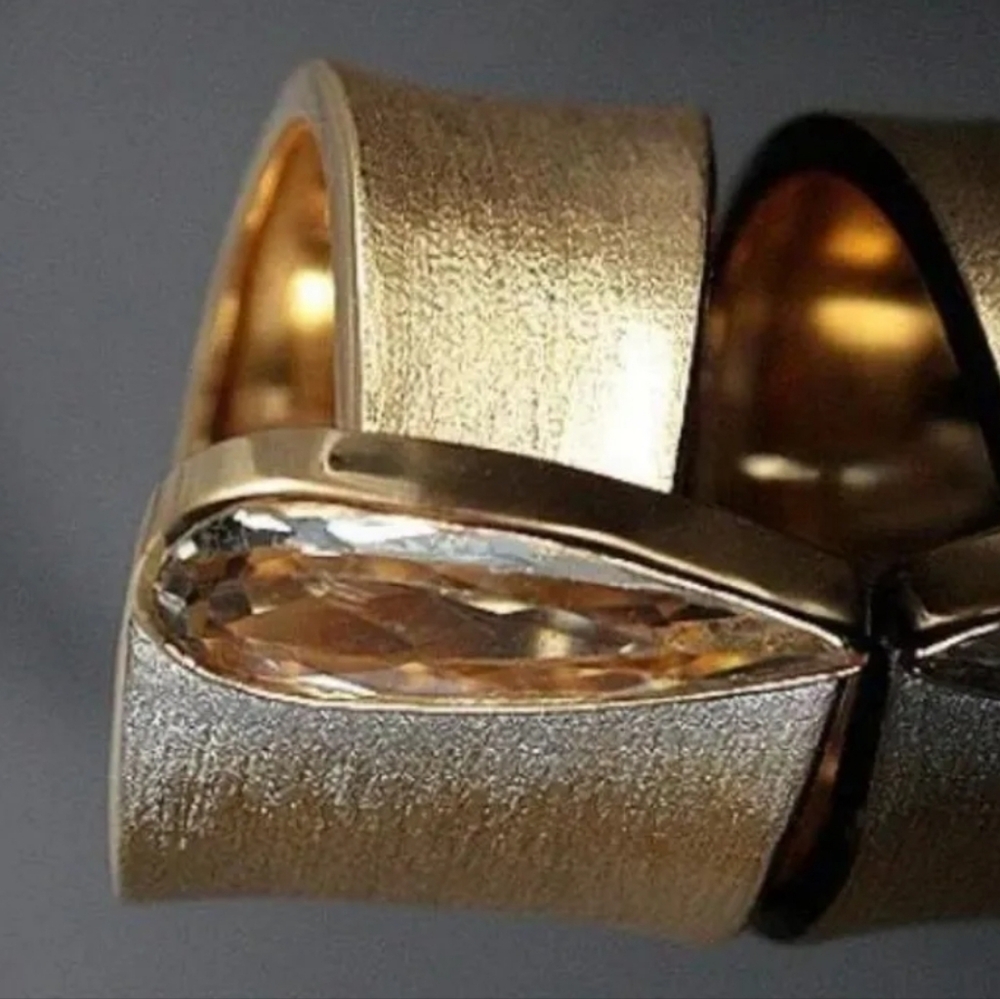 18 carat gold plated ring - Picture 3 of 5